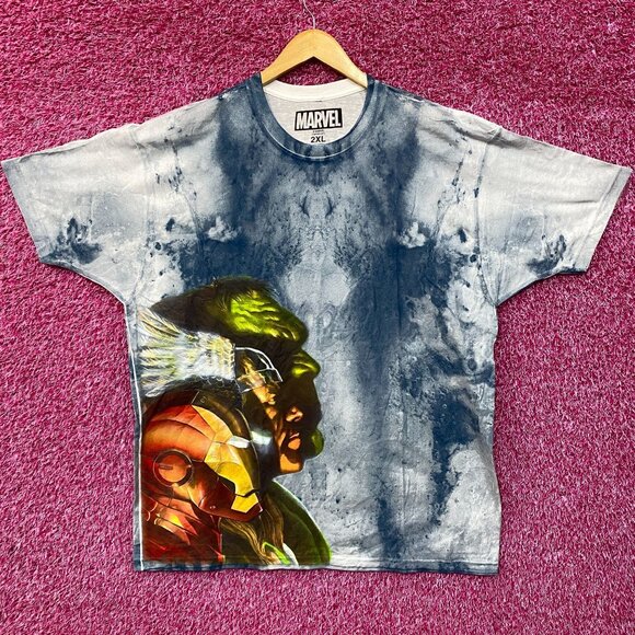 Marvel Other - Marvel The Avengers Blue Tie Dye T-Shirt 2XL